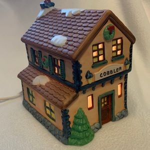 Vintage Americana Porcelain Collectable - Cobbler Shop 1991